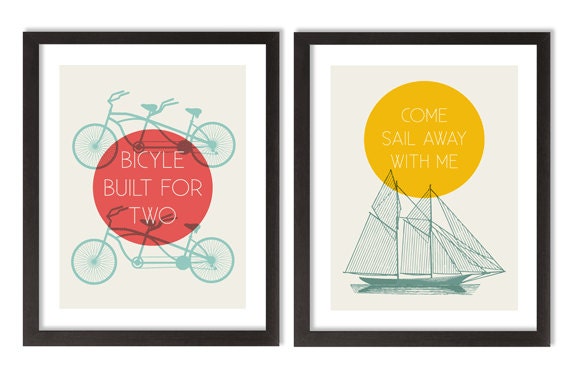 Order Any (2) Life Series Prints - Mid Century Style
