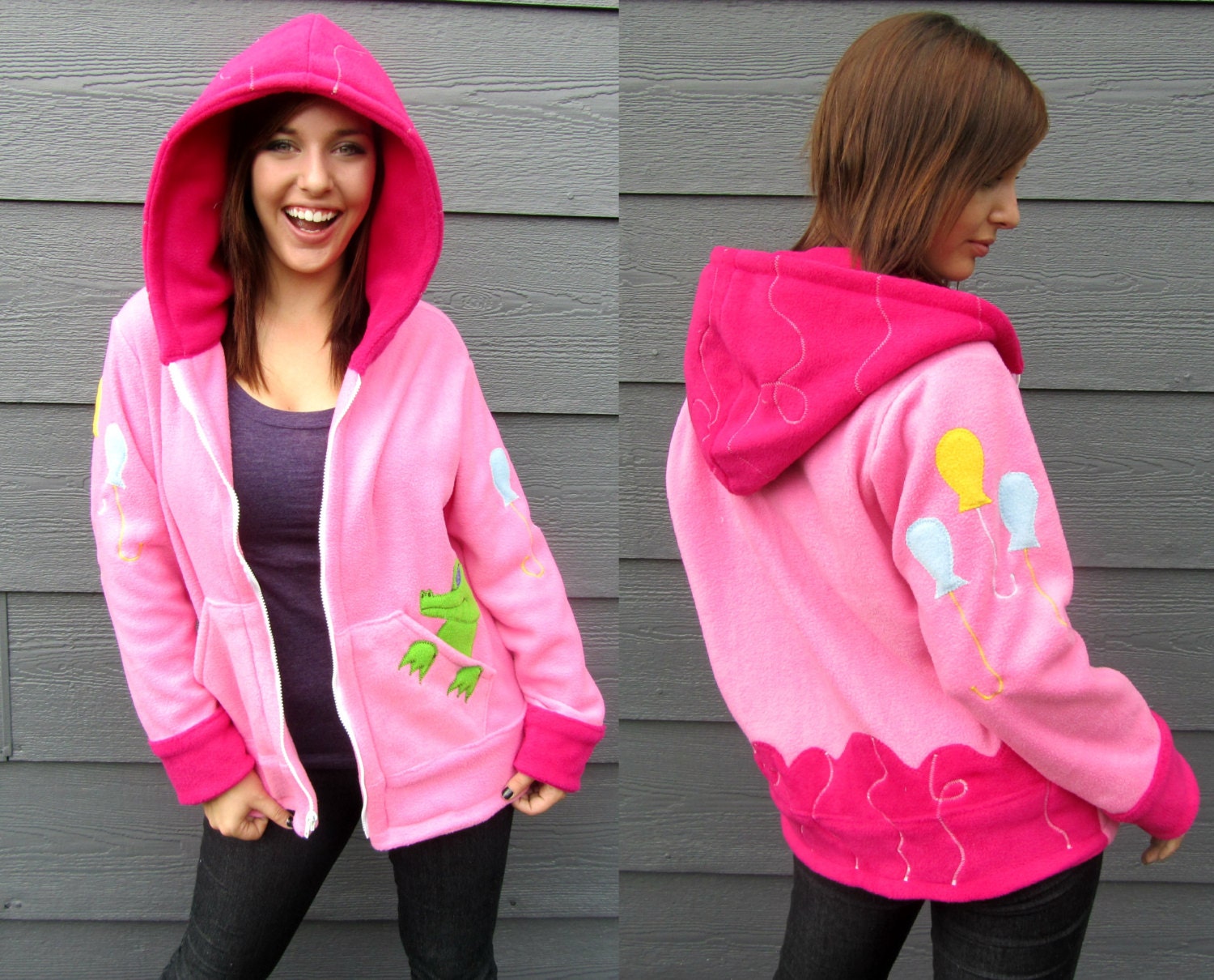Pinkie  -- Fleece Hoodie / Sweatshirt