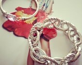 The DELIA Bracelet: Silver Interlocked Chain Link Bracelet