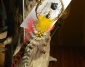 Dream Catcher Ornament 2" Woodland Black Bear in The Native Inspired Tribal Rustic Style
