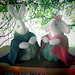 Soft Japanese Bunny Rabbit Couple Dolls for Hina Matsuri, Girls Day, Easter, Weddings