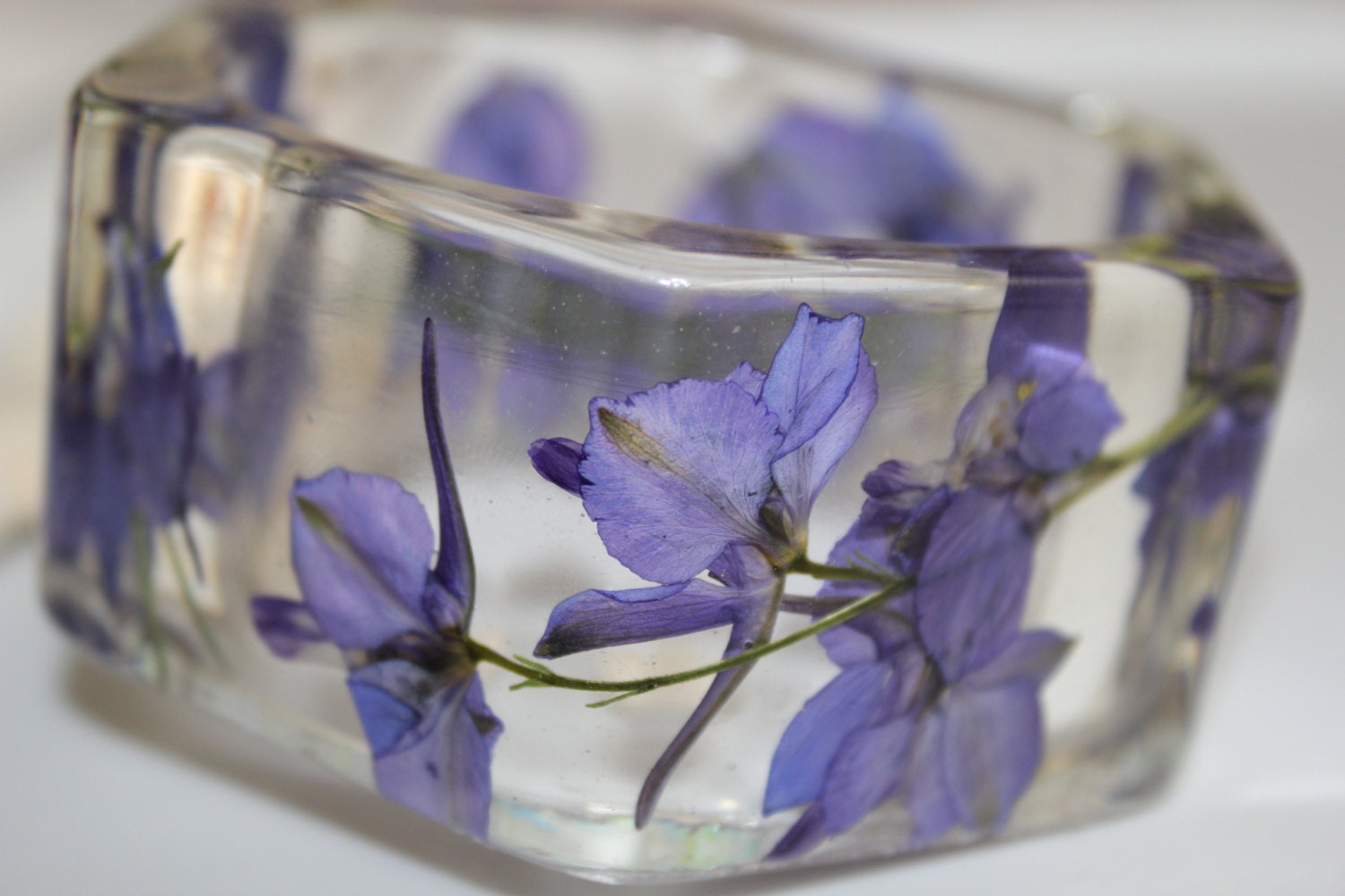Handmade Real Plant Resin Bangle
