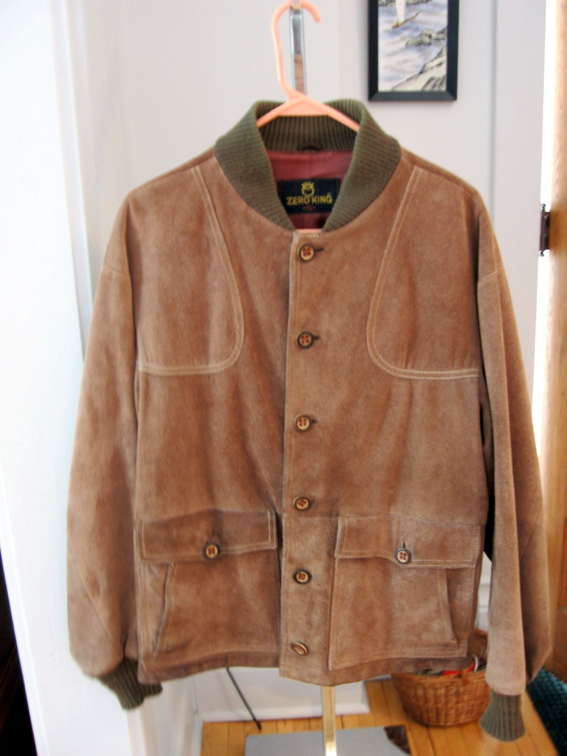 1970s Men's Suede Jacket Size M Zero King