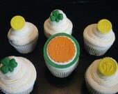 St. Patrick's Day Fondant Cupcake Toppers -  12 Mix and Match