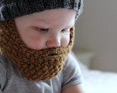 Bearded Baby Beanie - Detachable Beard
