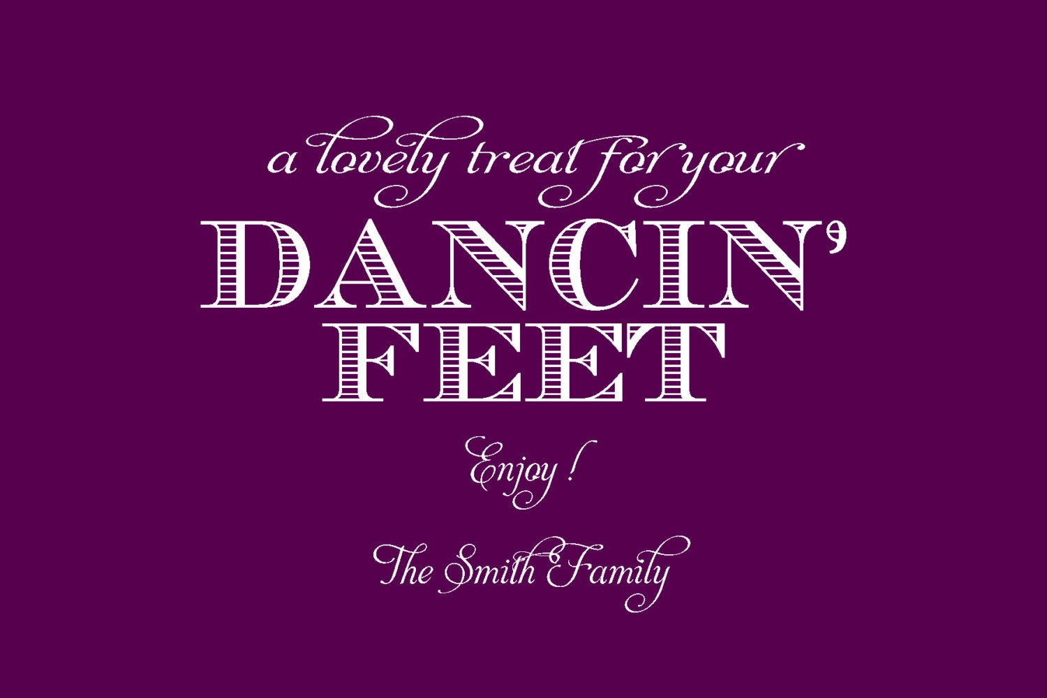 Printable Dancin' Feet Wedding Sign 4x6 or 5x7