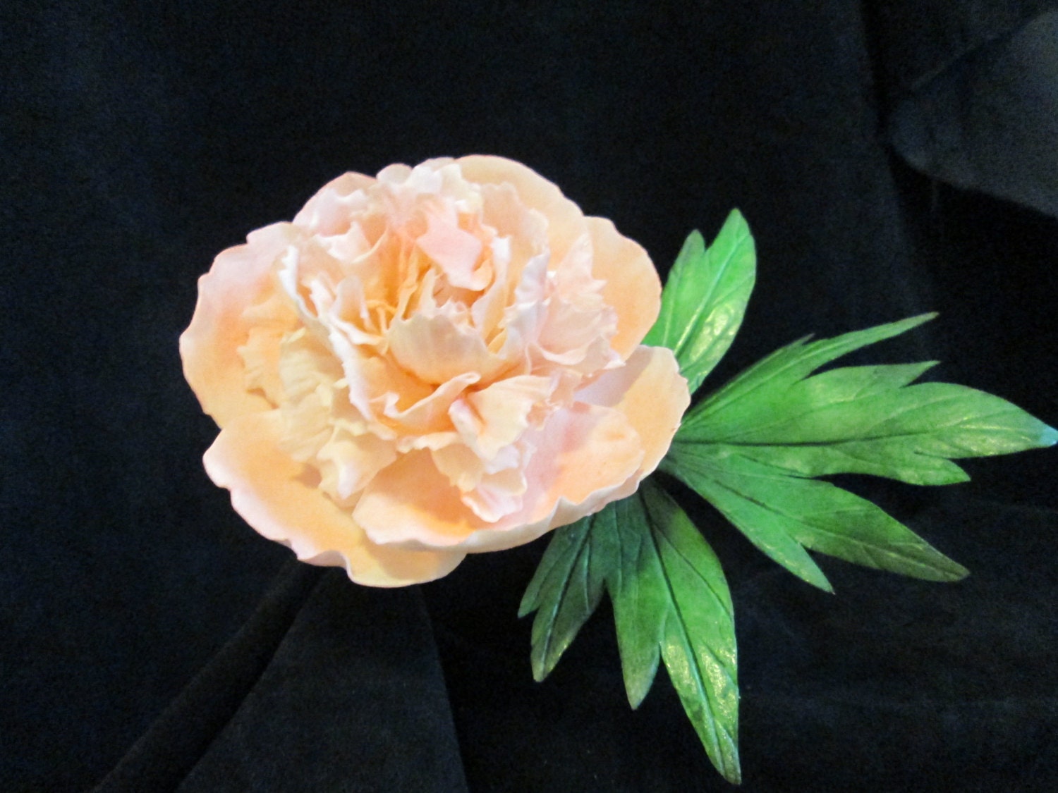 peony cake topper gumpaste sugar edible coral wedding bridal birthday keepsake