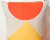 Egyptian Summer - Cover only - Wildly comfortably throw cushion in neon orange and metallic gold, for your home.
