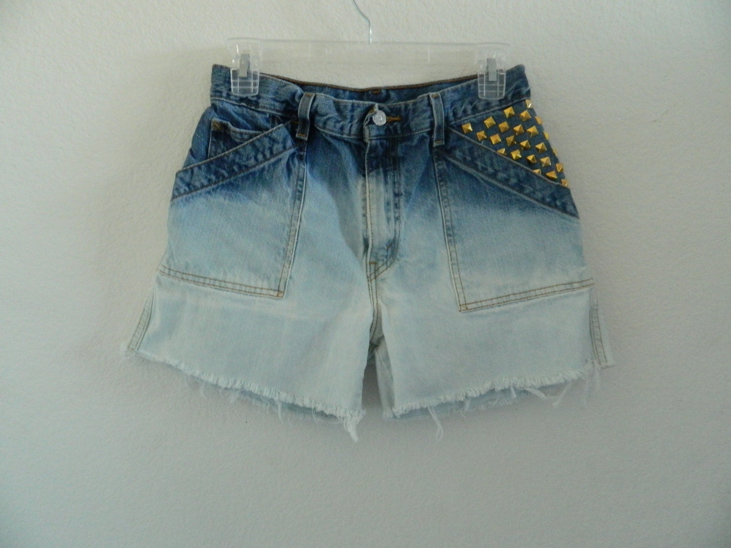 levi studded high waist shorts