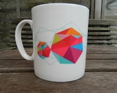 Geometric Prism Bone China Coffee Mug
