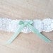 Mint Green bow on Lace Garter - NEW 2013
