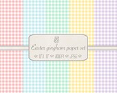 INSTANT DOWNLOAD // Digital Papers // Easter // Pastel Gingham // Modern Photography Backgrounds Il_170x135