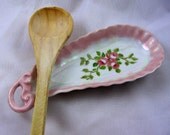 Lustreware Handpainted Spoon Rest - Signed