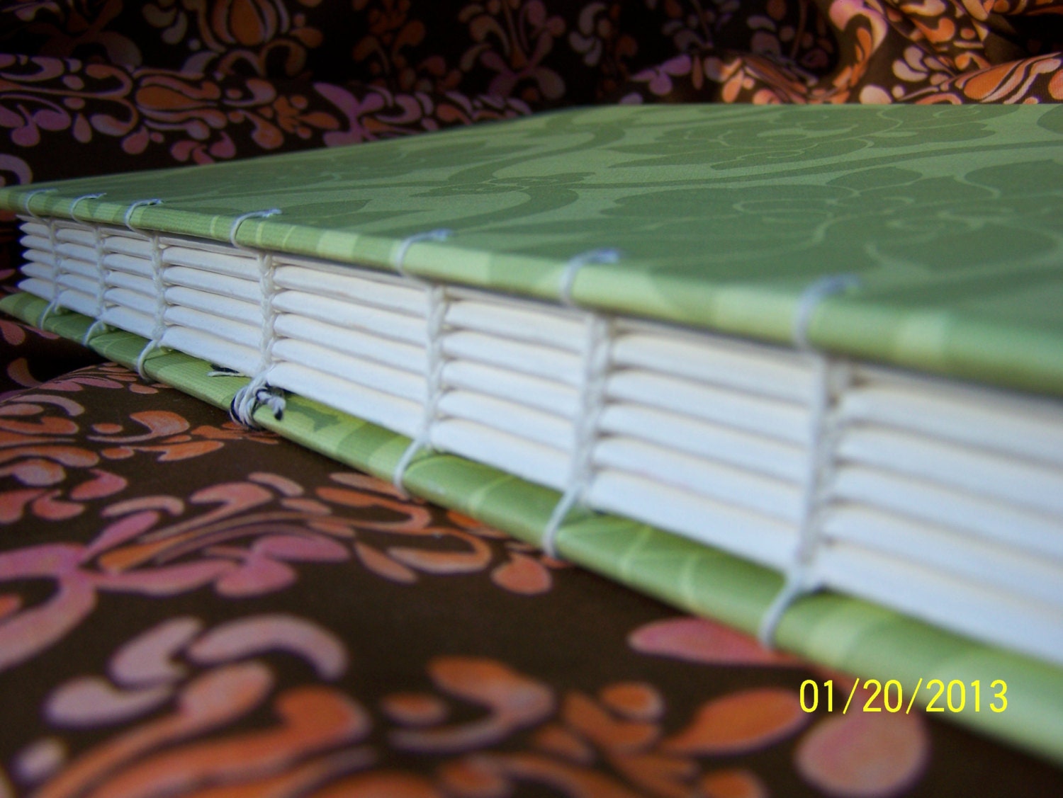 Coptic Bound Watercolor Journal in Green Amy Butler Sale Item