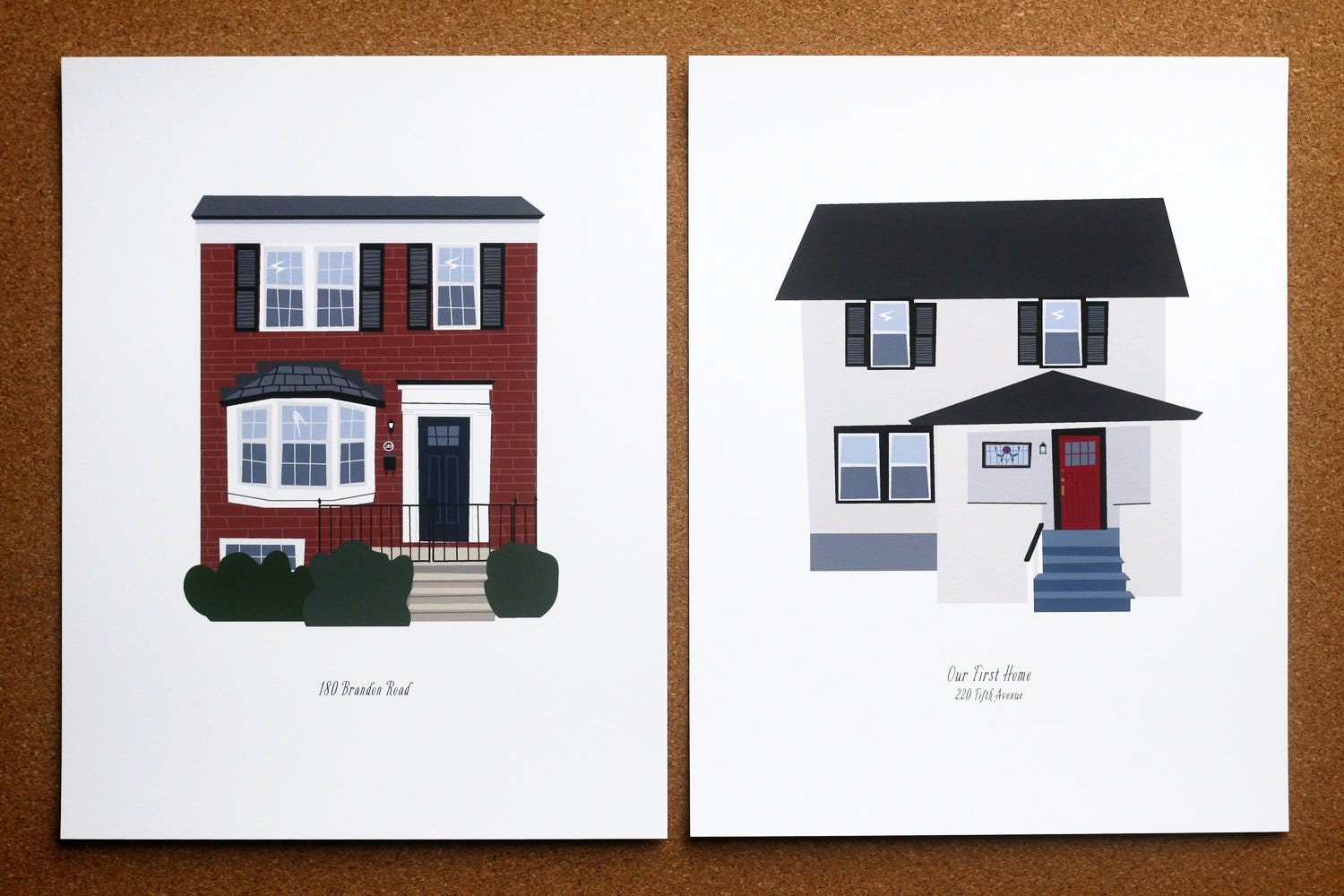 RESERVED FOR CATHERINE / 8"x10" House Portrait / Custom House Illustration / Print