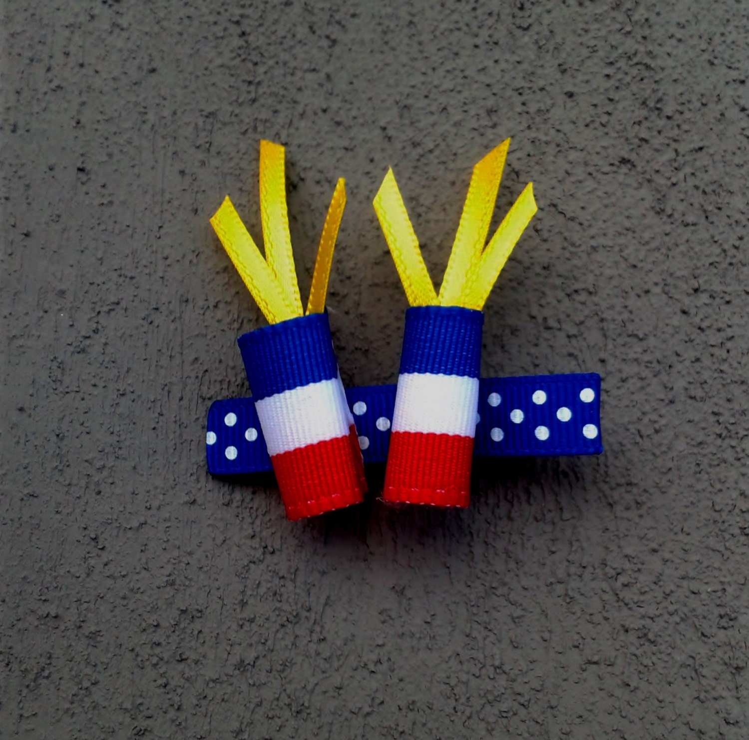 Sculpted Fireworks Hair Bow Hair Clip
