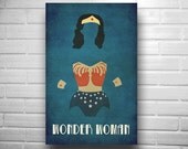 Wonder woman minimalist comic poster geekery art vintage