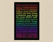 Live Your Dream Today is the Day Wall Art Subway Art Printable Il_170x135