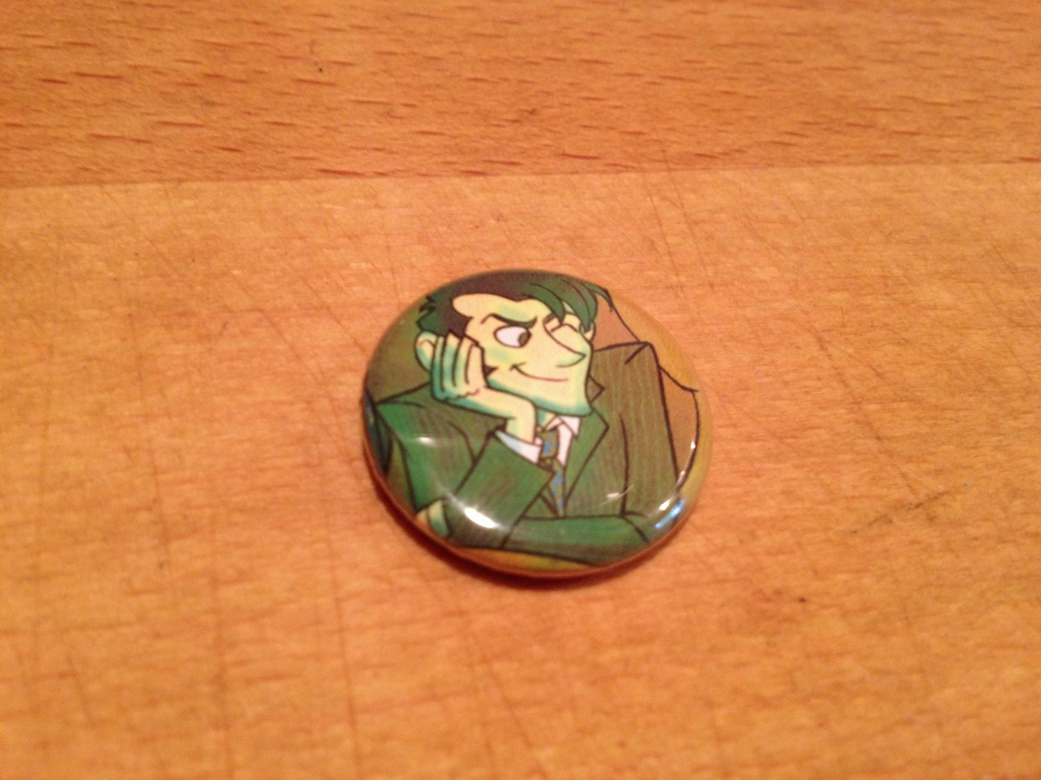 Doctor Who Button Pin 10th Doctor (brown)