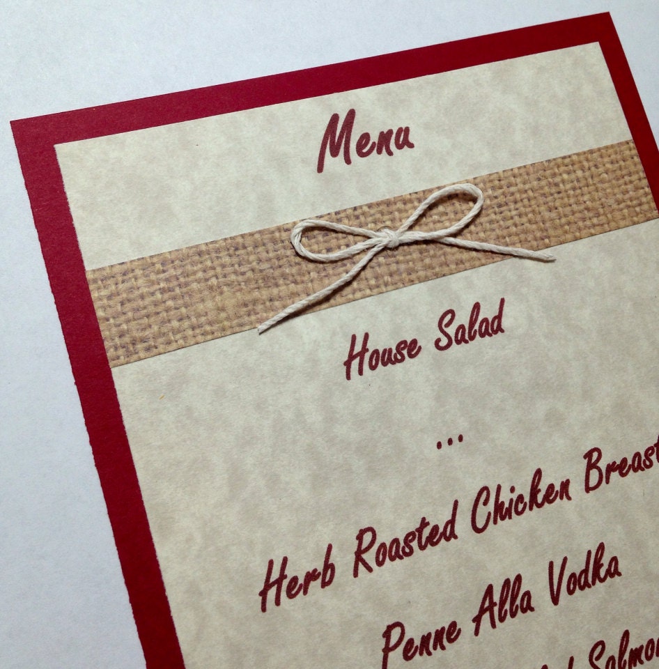 Menu Parchment Finish (Set of 10) Il_170x135