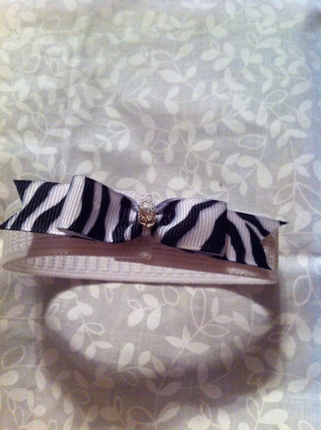 Dog Headband Zebra Bow