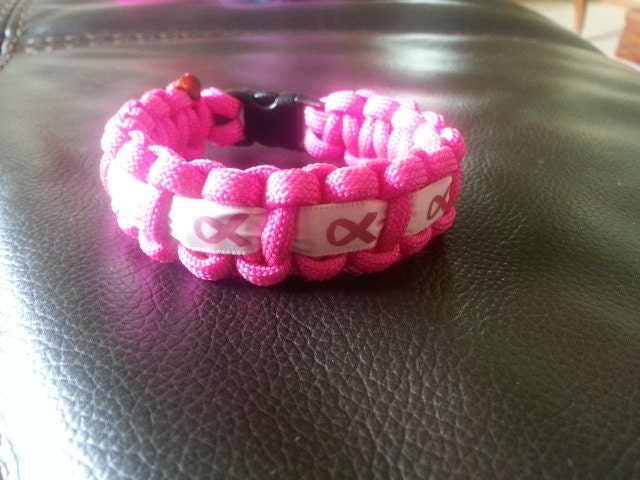 8'' pink breast cancer survival bracelet