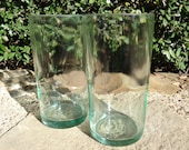 Wine Bottle Glasses in Retro Soda Lime 16 oz  Set of 2