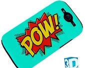 POW Pop Art Light Blue Samsung Galaxy S3 i9300 High Gloss Phone Cover Case Photo Quality - 3D Full Wrap Design