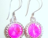 Pretty In Ultra Pink Swarovski Crystal Rivolli Earrings, Bali Sterling Petite Wires