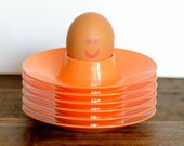 Décor: plastic egg cups, set of six