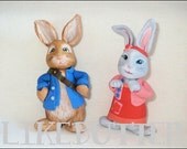 Peter Rabbit Inspired Cake Toppers (Peter Rabbit and Lilly Bobtail) Il_170x135