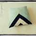 Blue geometric pillow geometric cushion - handmade pillow - triangle geometric - 16X16 inches - decorative pillow cover