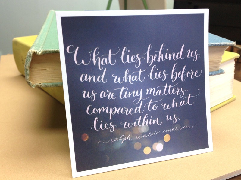 Calligraphy Quote Print 4x4 - Tiny Matters - Ralph Waldo Emerson