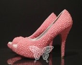 Baby Pink Mixed Pearl Luxury Prom Heels