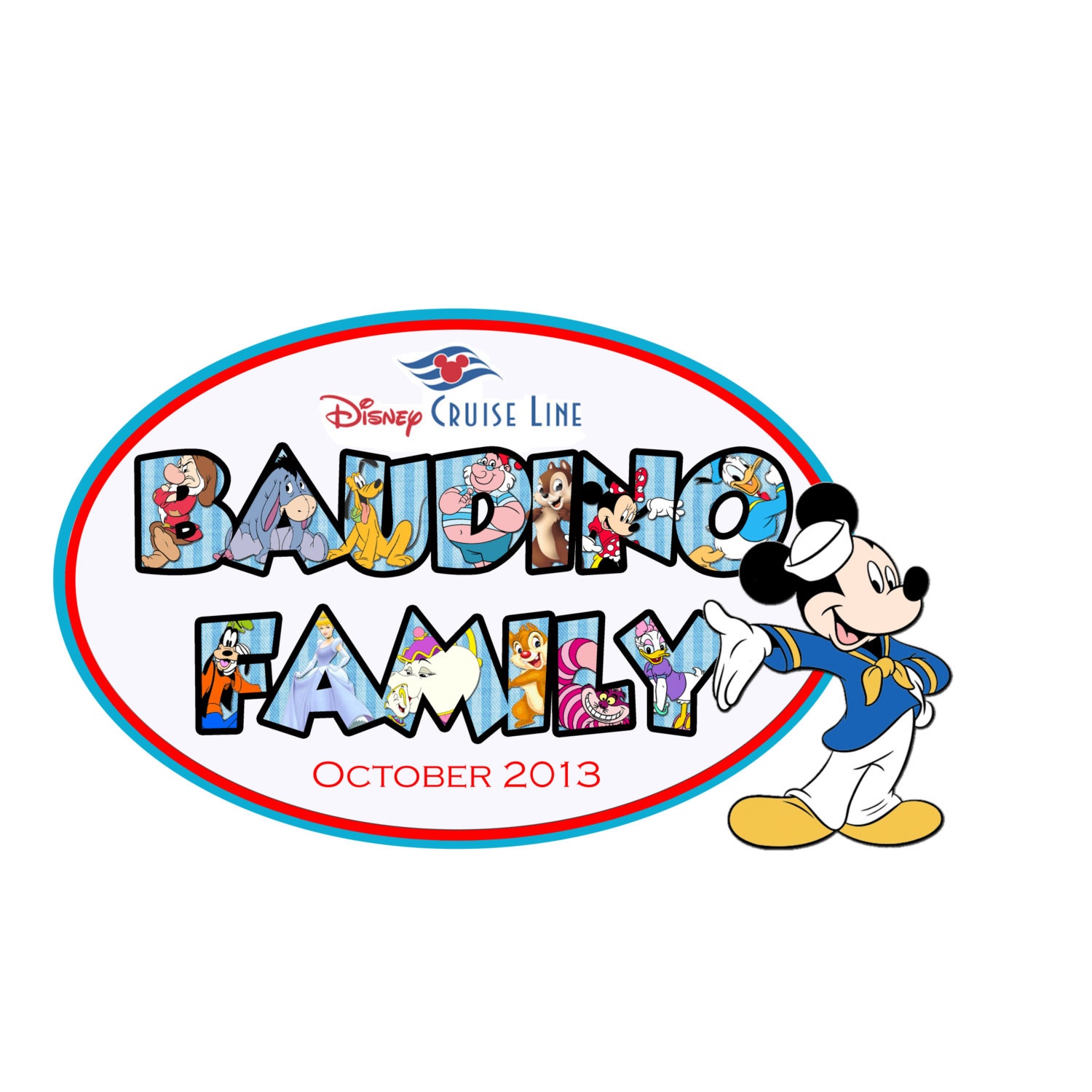 Disney Cruise matching family shirts, custom design  Mickey princess Minnie iron on magnet