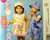 McCalls M6494 Pattern Infants Dress Rompers Jumpsuit Panties and Hats Uncut Size NB to LG p3z