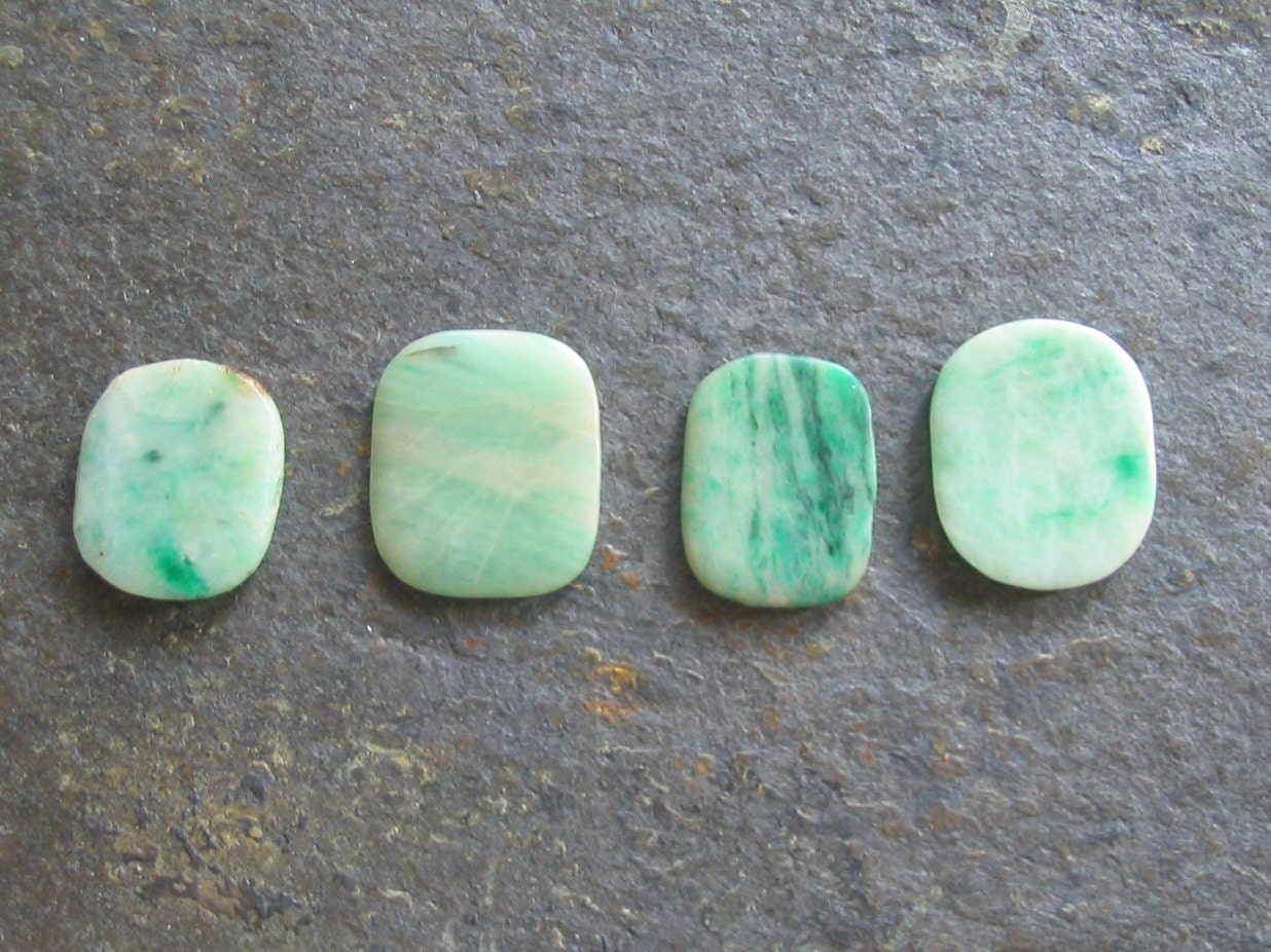 Oblong shaped small jade pieces