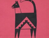 Organic Cotton Children's Mimbres Design Coatamundi Tee Salmon