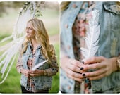 Metallic Glitter Dipped Feathers