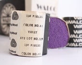 Violet Purple Rug 100 Virgin Wool - Walco 4 Ply Latch Hook Yarn - Vintage Craft Supplies - Rug Making & Hooking