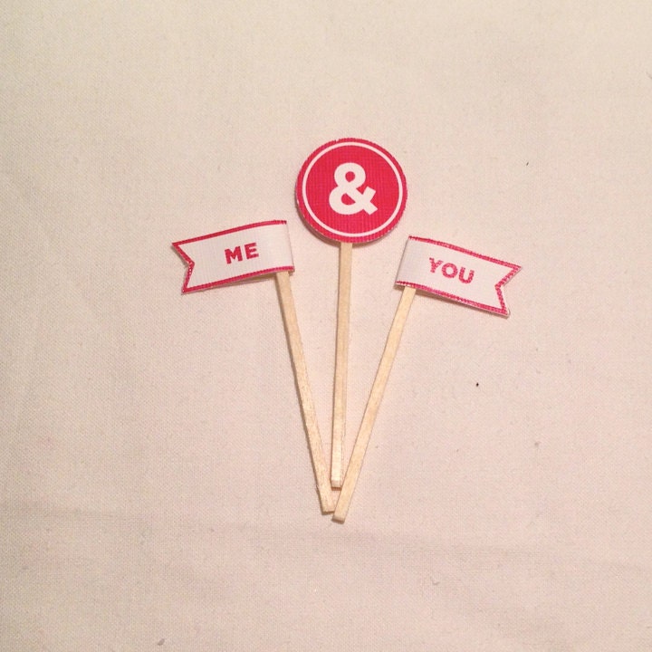 Modern Me & You Cupcake Toppers