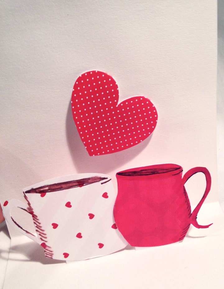 Pop Up Series: Cafe Amour Mugs Card