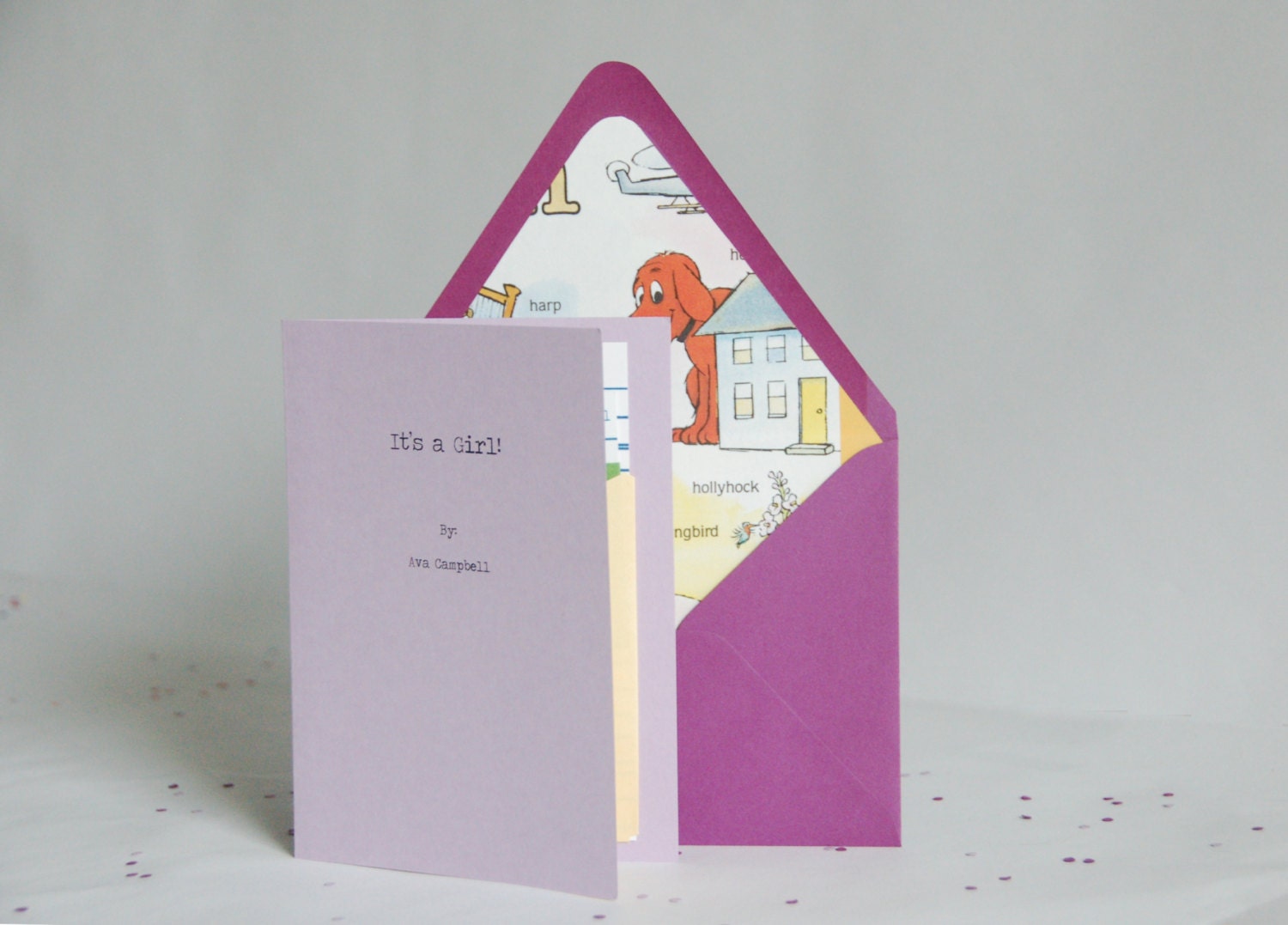Library Card Invitations for Book Theme Shower, Party, or Birthday - Includes Children's Book Liner, Bookplate, Custom Invite