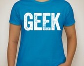 Women's Geek Chic Shirt Cool Nerdy T-Shirt Science Geekery Video Game Shirt Geeky Funny Dorky Shirt Gifts for Teachers Math Gift Physics