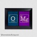 OMg Science Periodic Table Prints  - Great Geekery Gifts for Teachers - Gift for Teacher Chemistry Physics