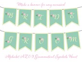 Printable rustic banner FULL ALPHABET for Wedding, Bridal, Baby Shower, Birthday, any occasion Il_170x135