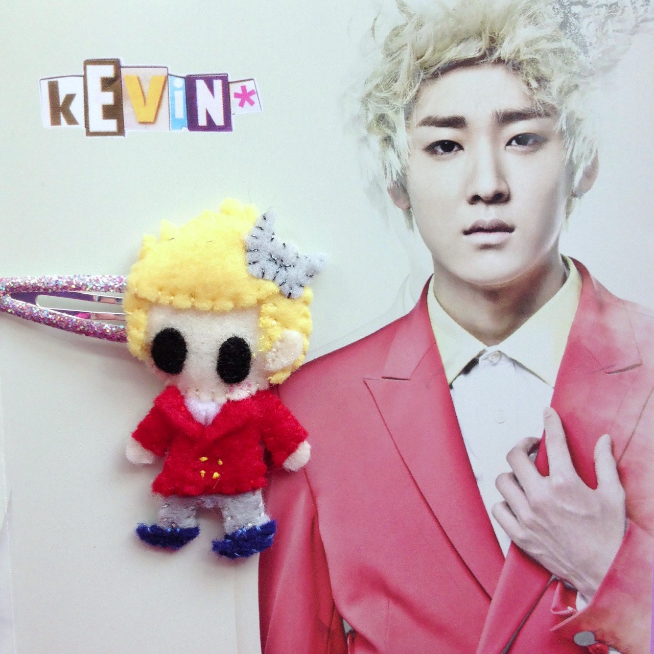 Chibi Kevin Hair Clip - Collage ver.