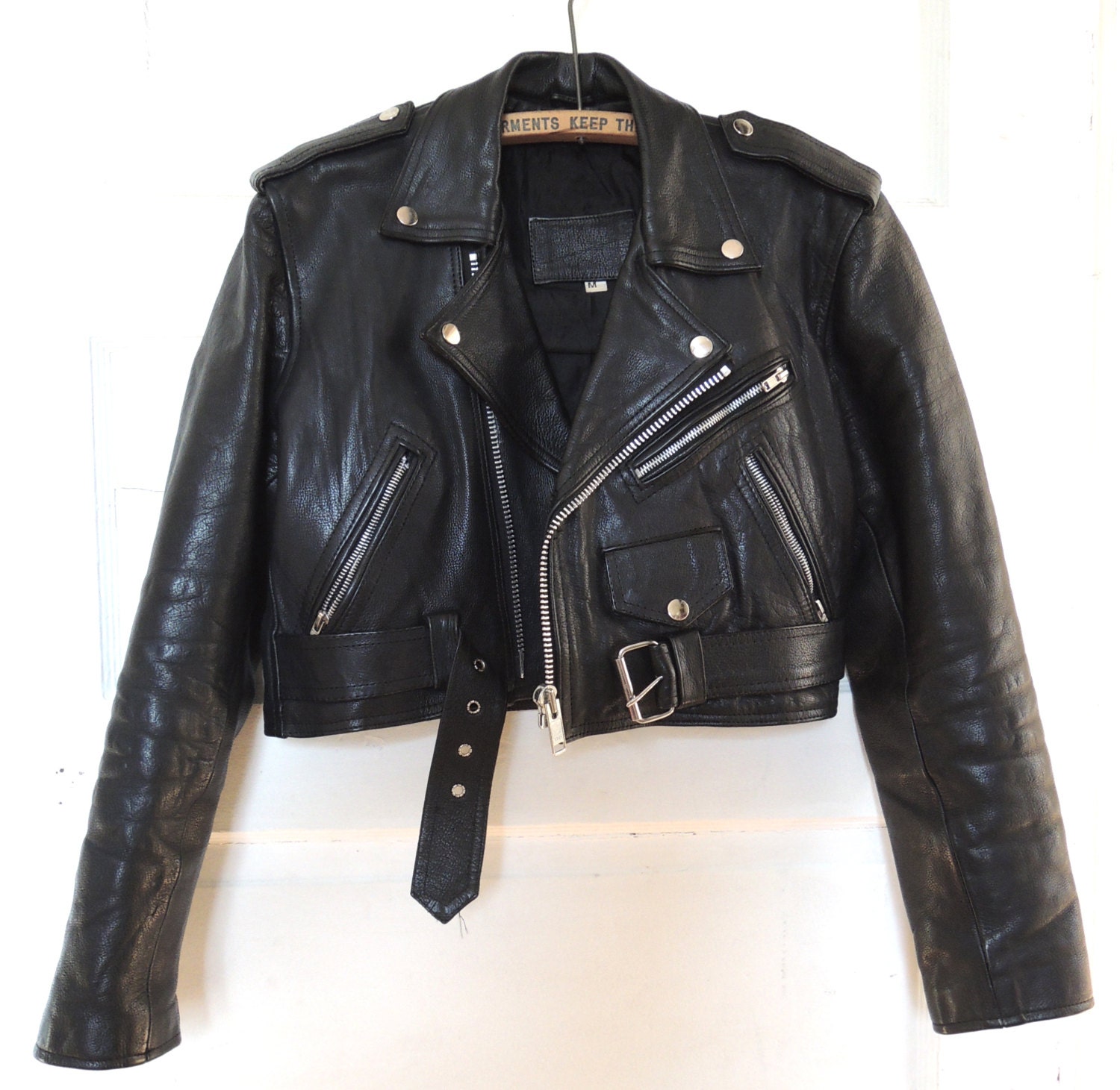 Black Vintage Leather Jacket 28