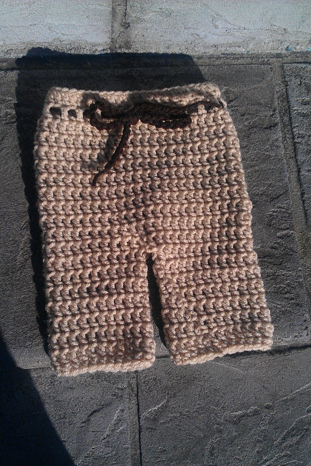 Crocheted baby pants