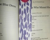 Handmade Purple Zebra Print Bookmark with Hot Pink Flower